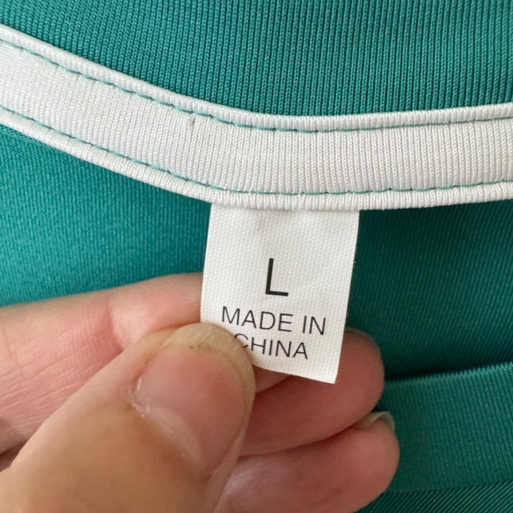 Rip Curl Dawn Patrol Surf Tee Rashguard Swim Top Green Turquoise NWT L - Picture 4 of 5